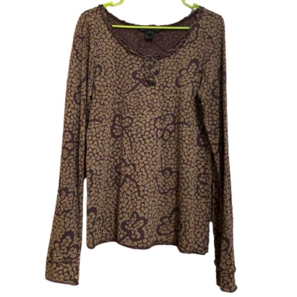 MARC by MARC JACOBS WOMEN’s BROWN MULTI FLORAL PRINT COTTON SHIRT Size-M - Picture 2 of 6
